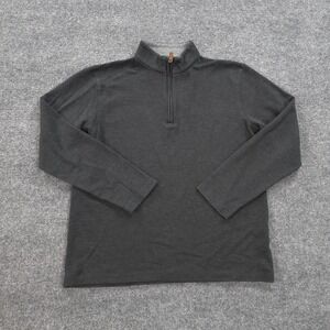 Mizzen Main Sweatshirt Mens Large Grey Wooster 1/4‎ Zip Performance Golf Prep